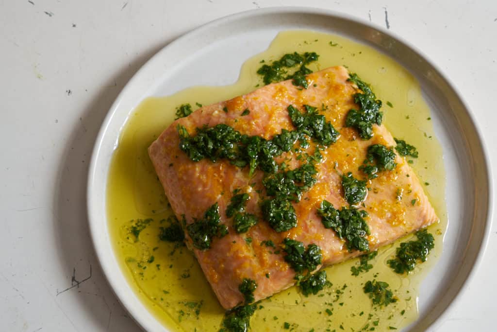 Tender Grilled Salmon with Bright Citrus Salsa Verde