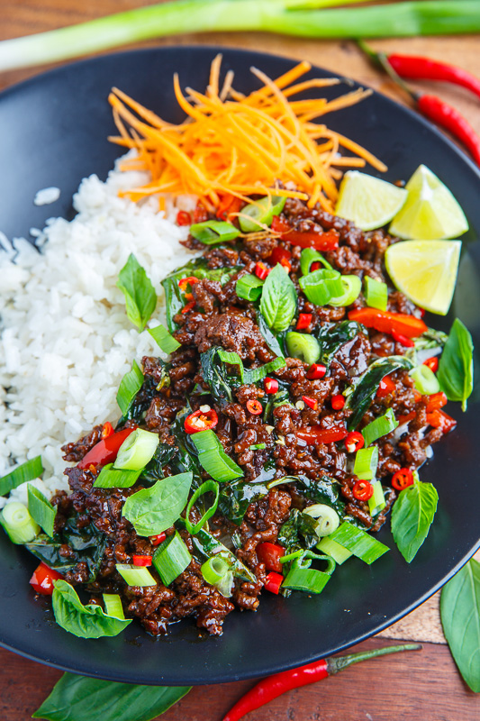 Quick Thai Beef Stir-Fry with Purple Basil and Chiles
