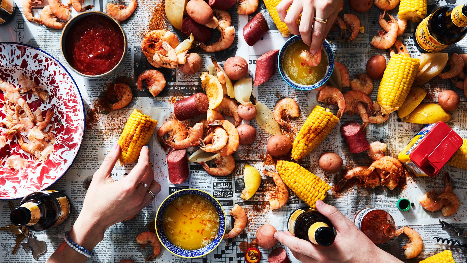 Crowd-Pleasing Summer Low-Country Boil Shrimp, Sausage & Corn Feast