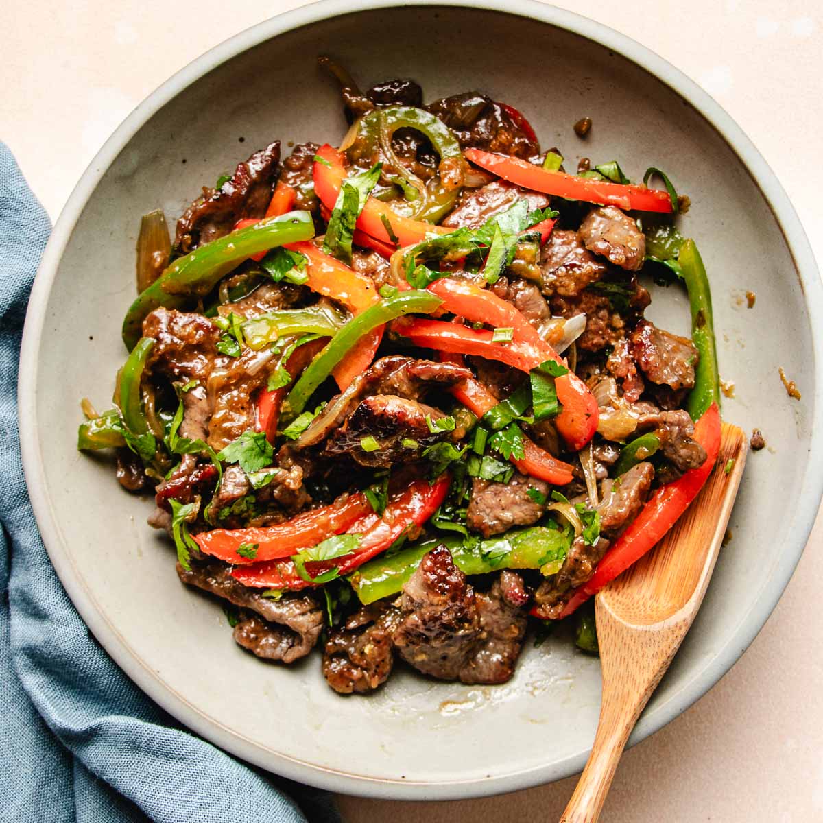 Chinese Pepper Steak Quick Stir-Fry with Wok Hei