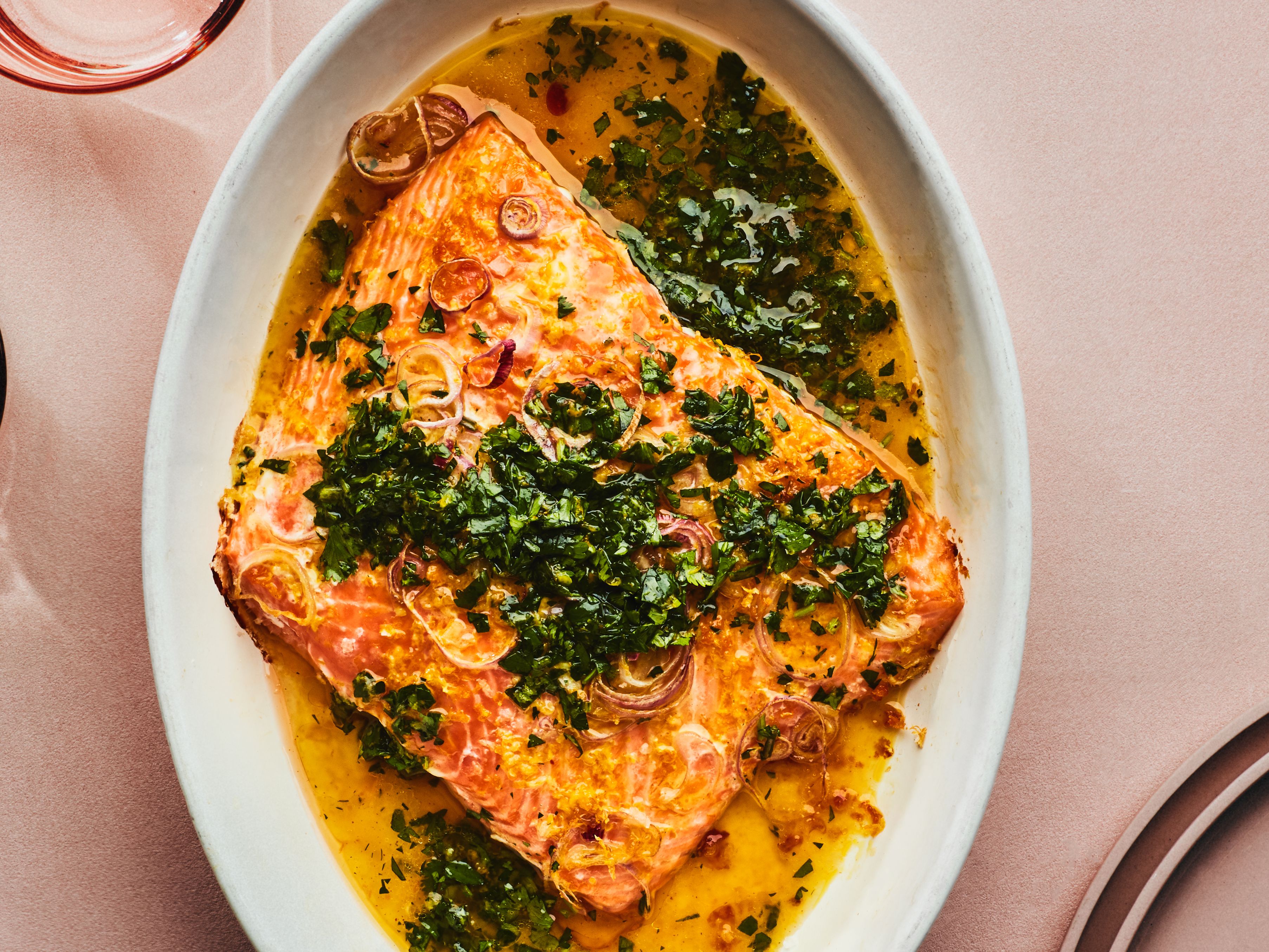 Tender Grilled Salmon with Bright Citrus Salsa Verde