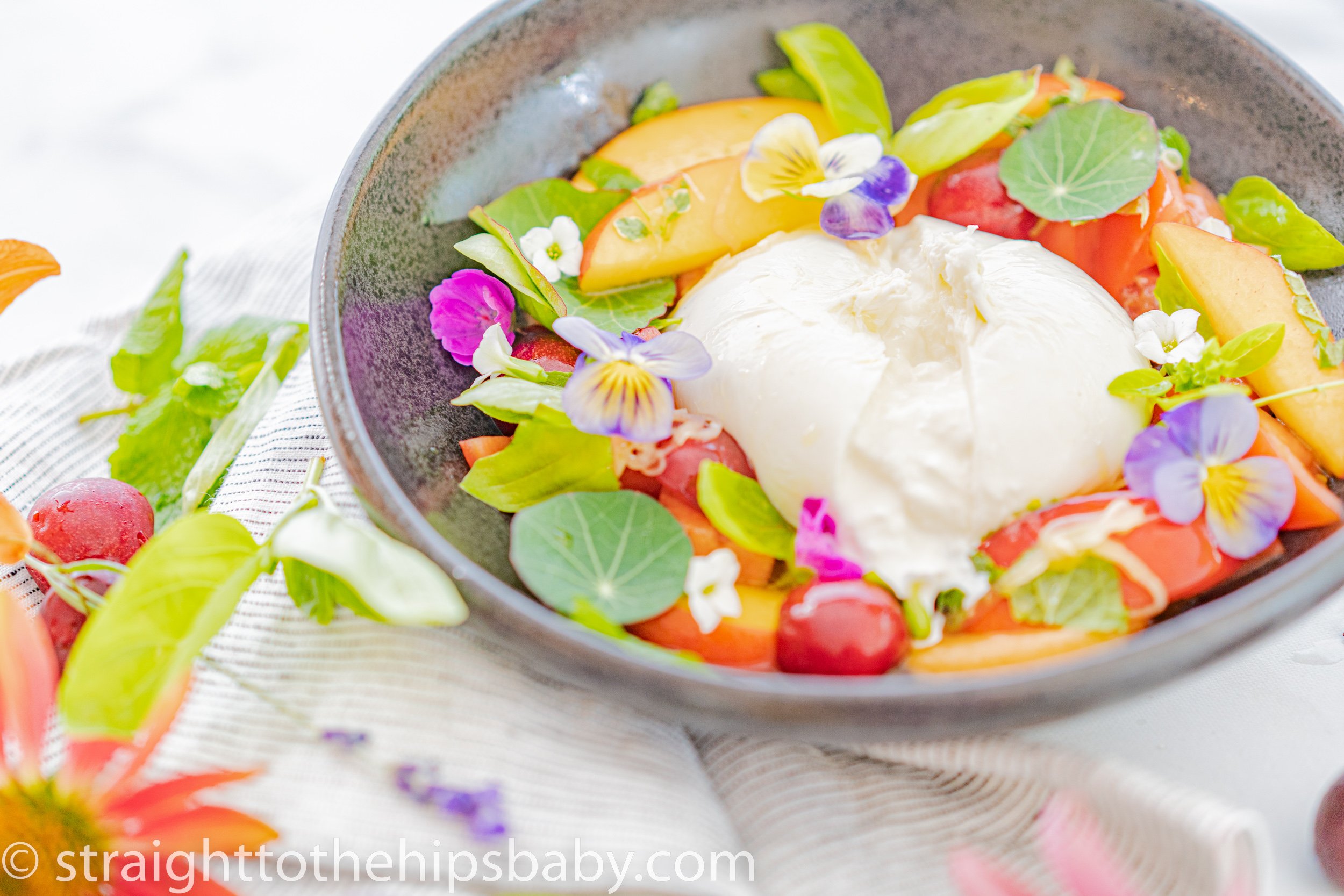 Marinated Watermelon & Burrata Summer Salad