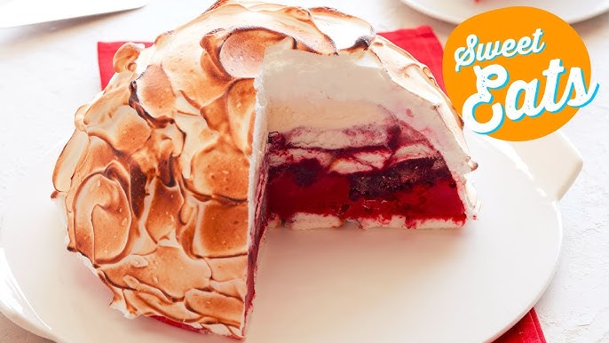 Patriotic Summer Berry Layered Baked Alaska