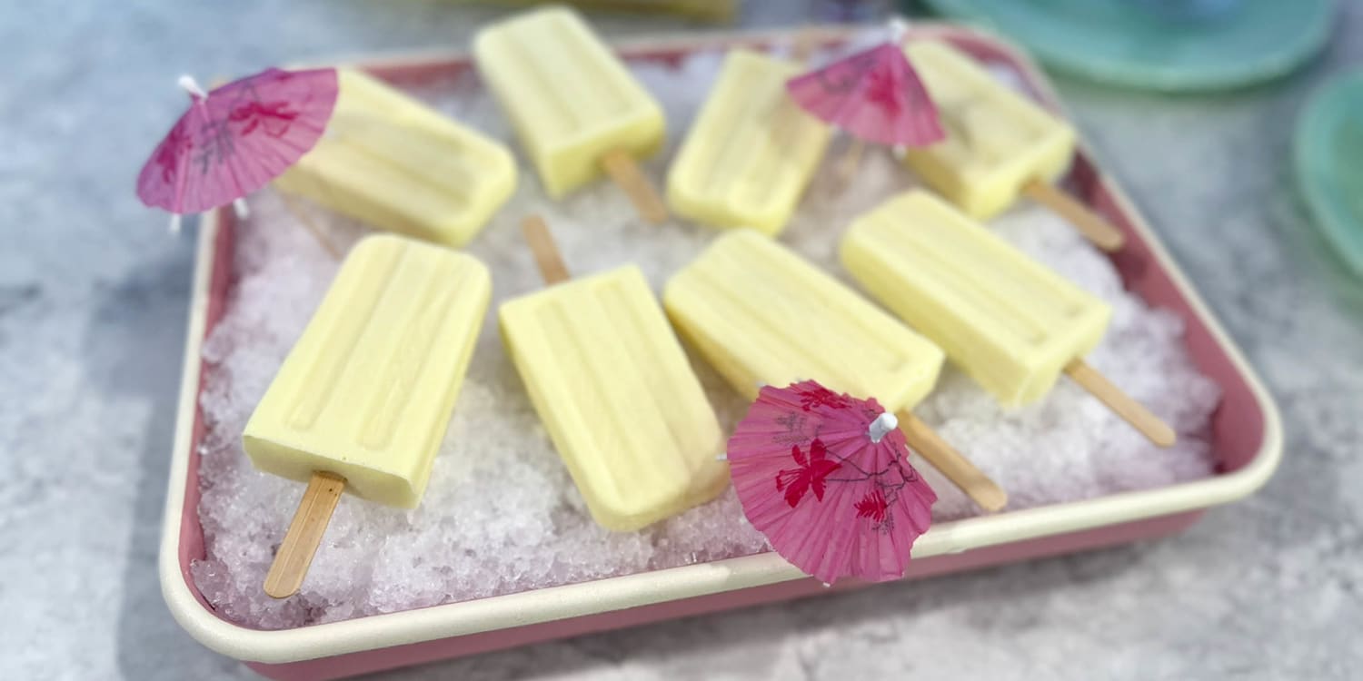 Tropical Crunch Cocoa Colada Ice Pops