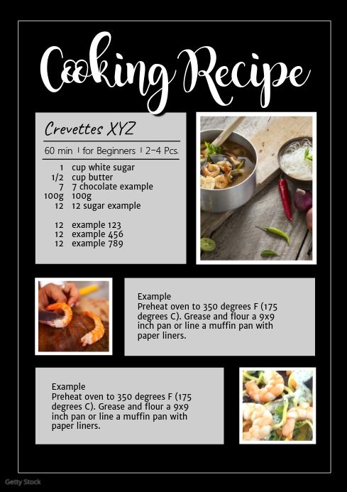 cooking recipe list