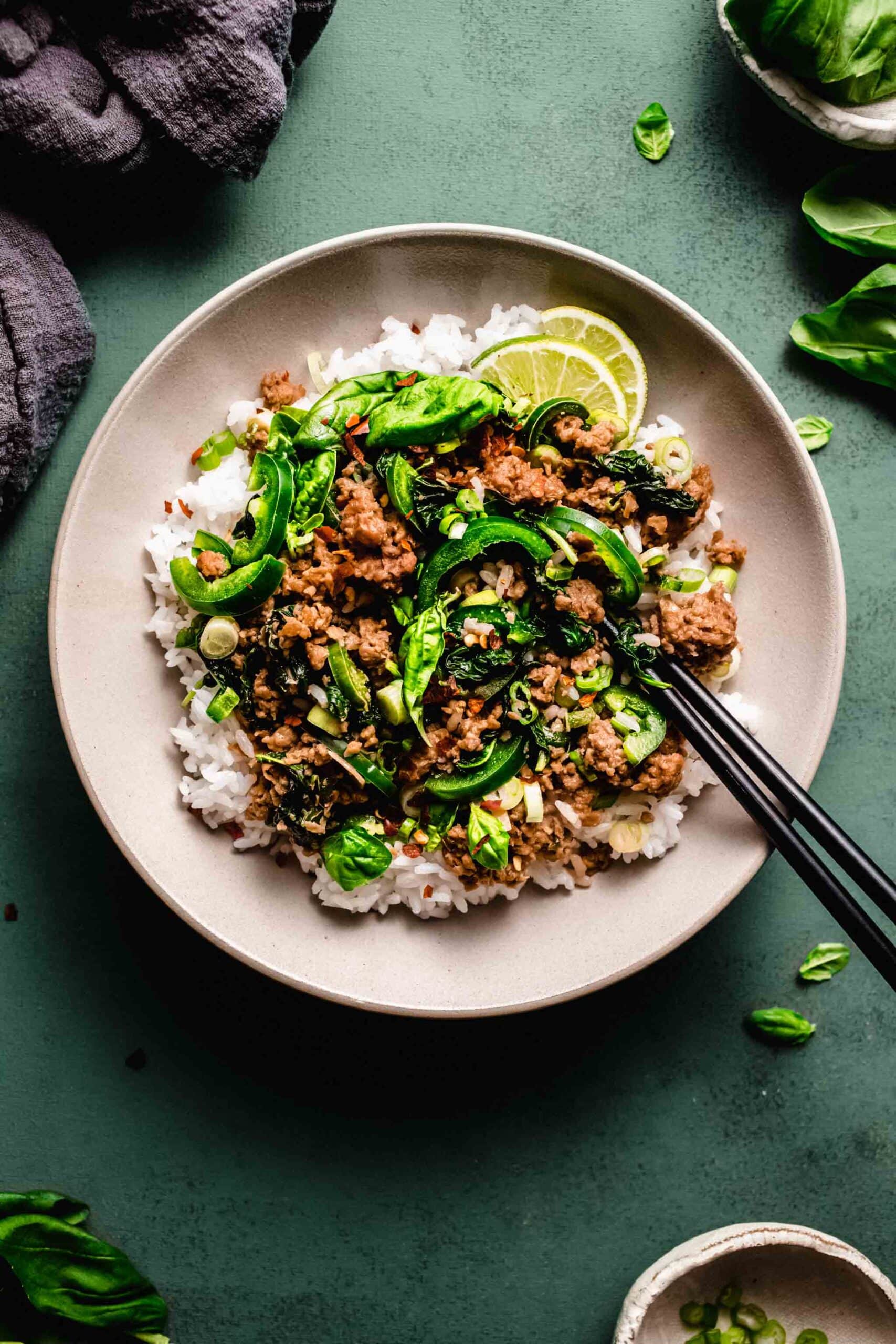 Quick Thai Beef Stir-Fry with Purple Basil and Chiles