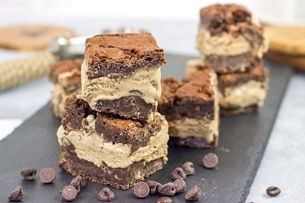 Easy Sheet-Pan Mocha Brownie Ice Cream Sandwiches