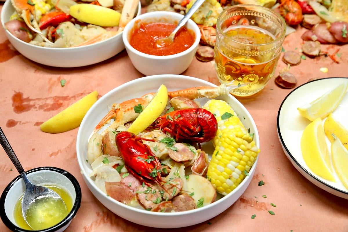 Crowd-Pleasing Summer Low-Country Boil Shrimp, Sausage & Corn Feast