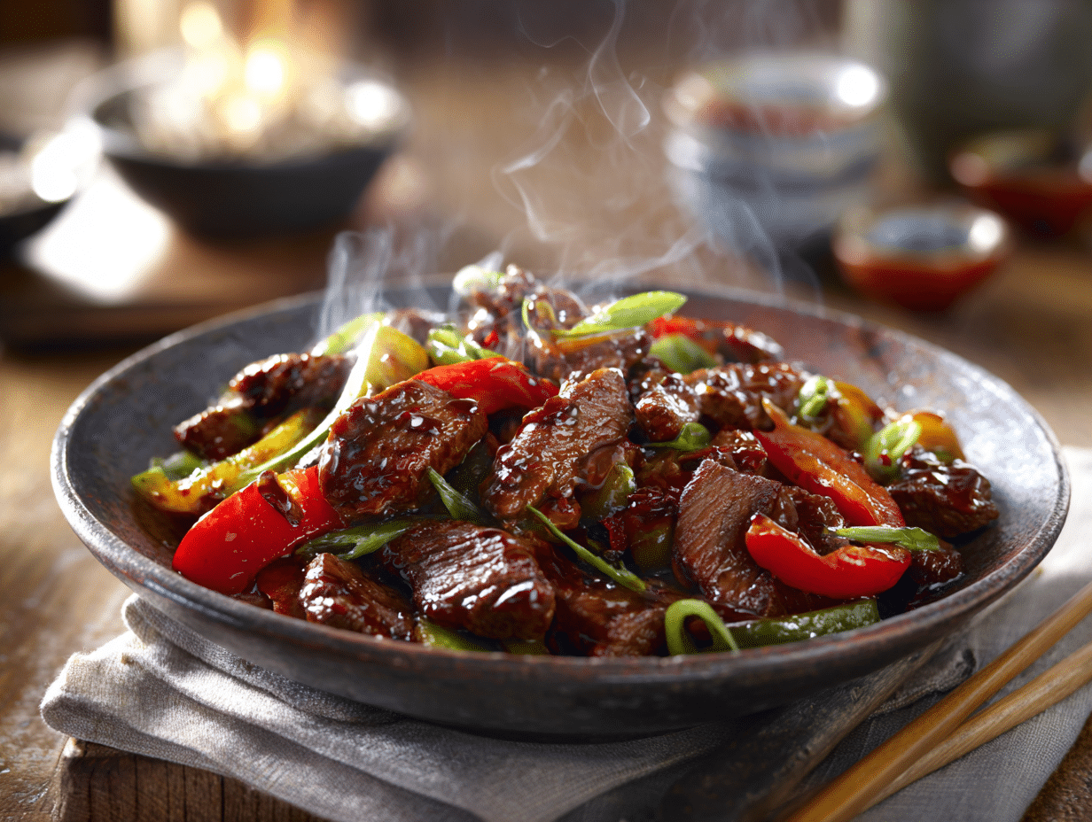 Classic Chinese-American Black Pepper Steak Quick, Savory, and Smoky