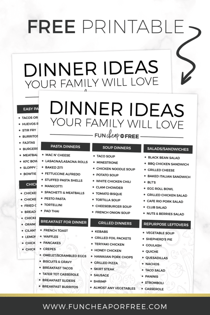 food list ideas
