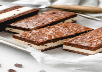 Easy Sheet-Pan Mocha Brownie Ice Cream Sandwiches