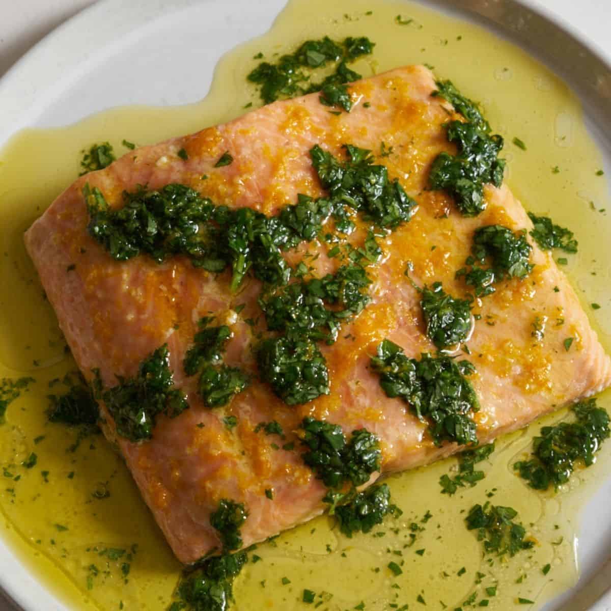 Tender Grilled Salmon with Bright Citrus Salsa Verde