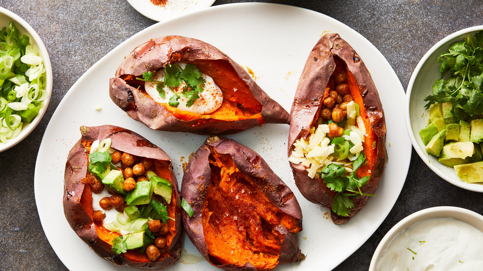 My 10-Minute Weeknight Staple Loaded Baked Sweet Potatoes with Barely Any Cooking