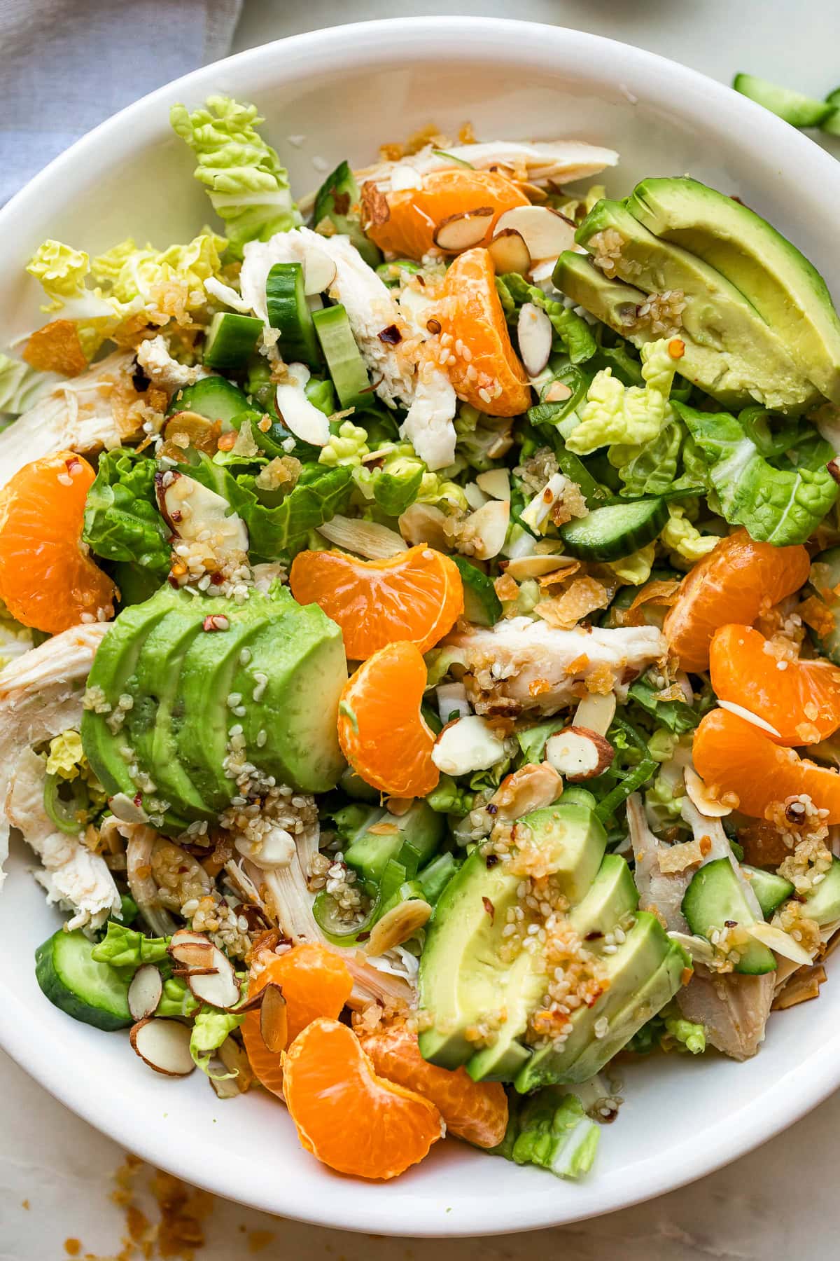 Spicy Asian Salad with Avocado Dressing