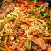 Tender Marinated Spicy Stir-Fried Beef with Leeks and Onions