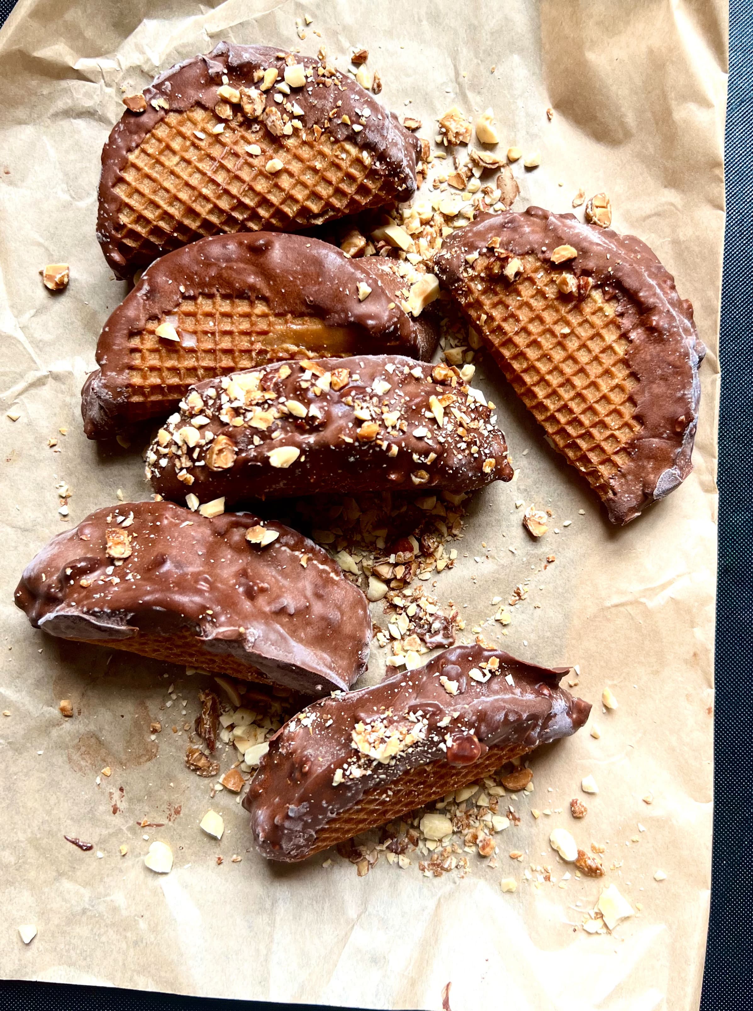 Homemade Chocolate-Covered Ice Cream Tacos