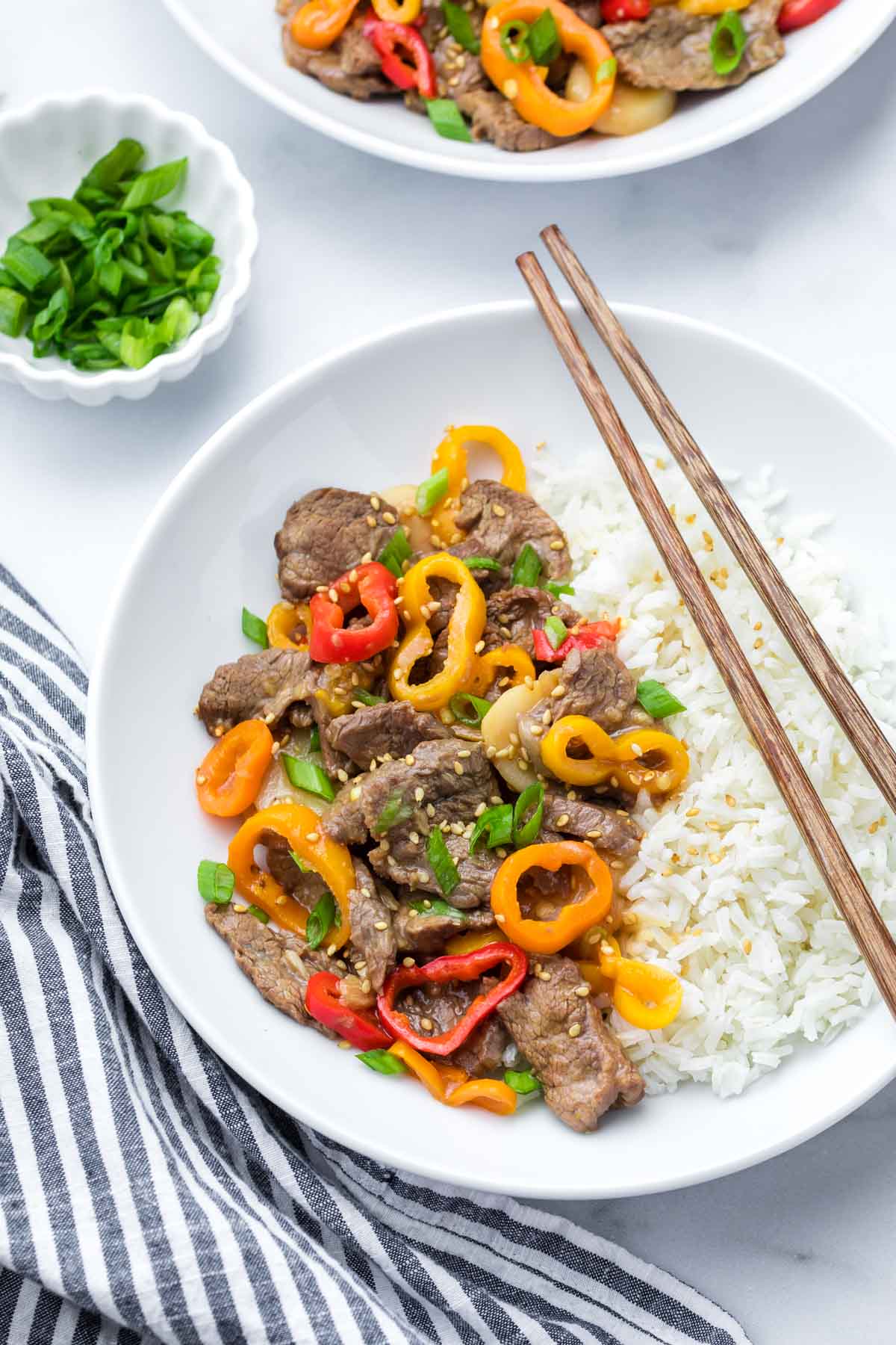 Chinese Pepper Steak Quick Stir-Fry with Wok Hei