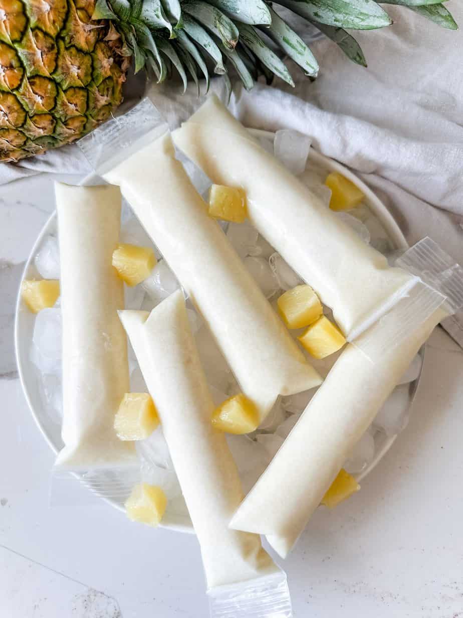 Tropical Crunch Cocoa Colada Ice Pops