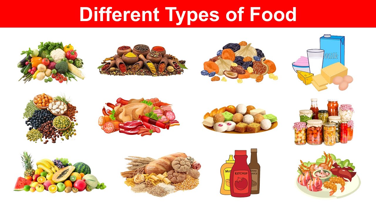 different types food