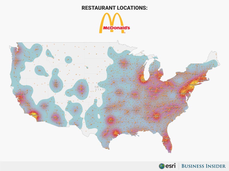 food network restaurants map