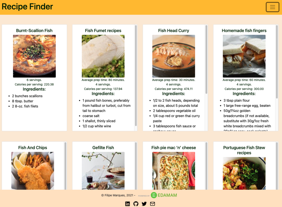 by ingredient recipe finder