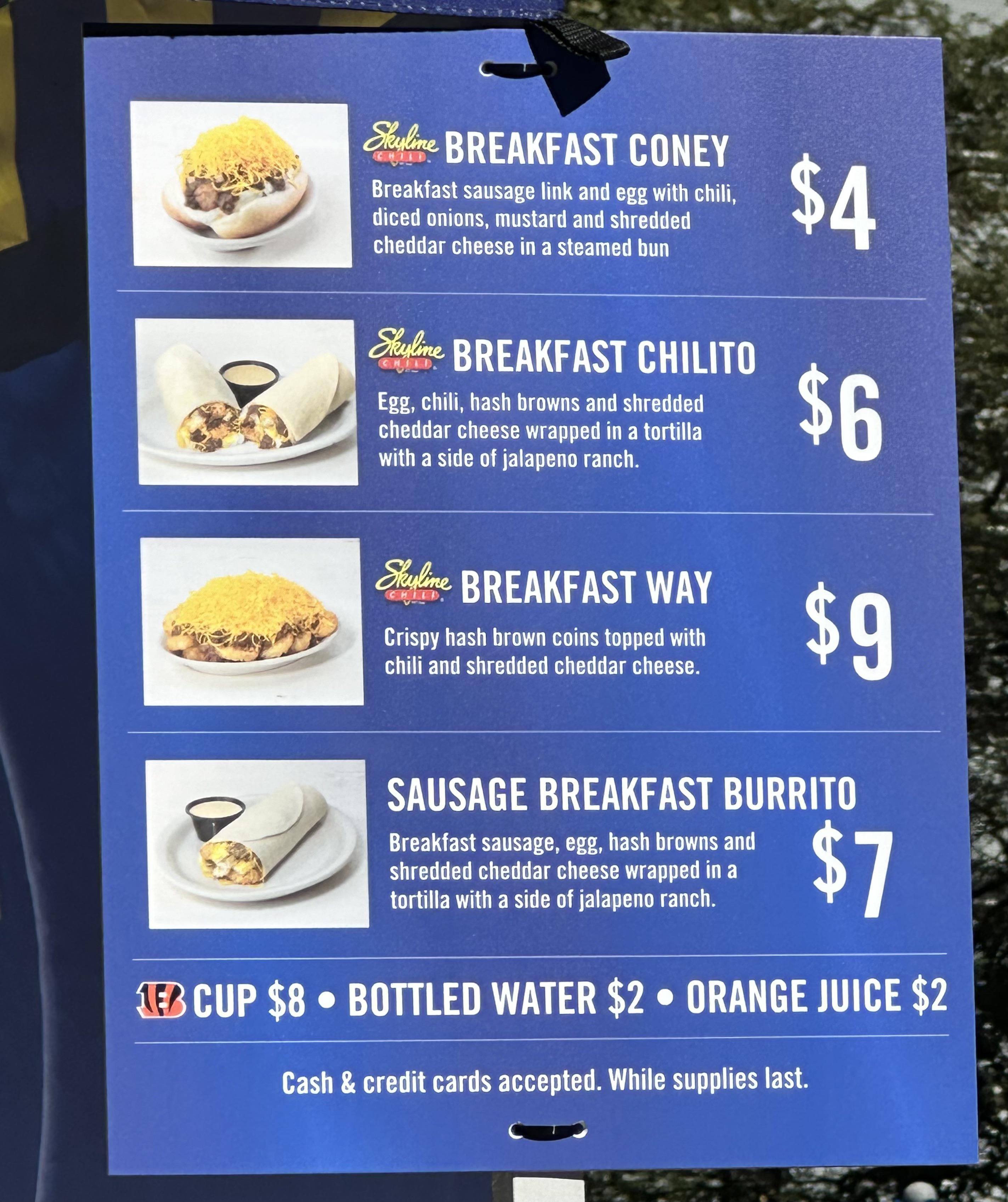 skyline chili breakfast menu