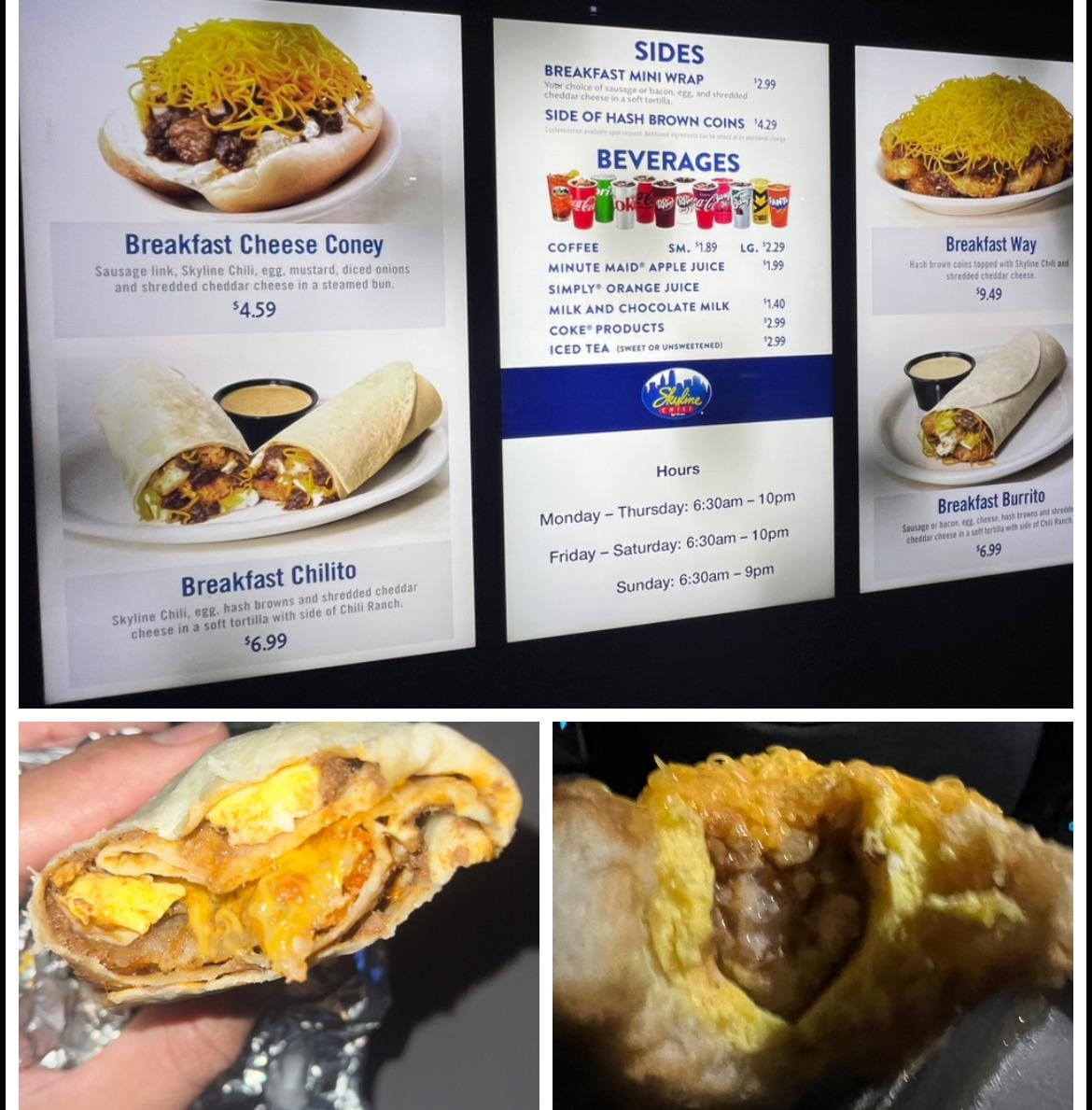 skyline chili breakfast menu