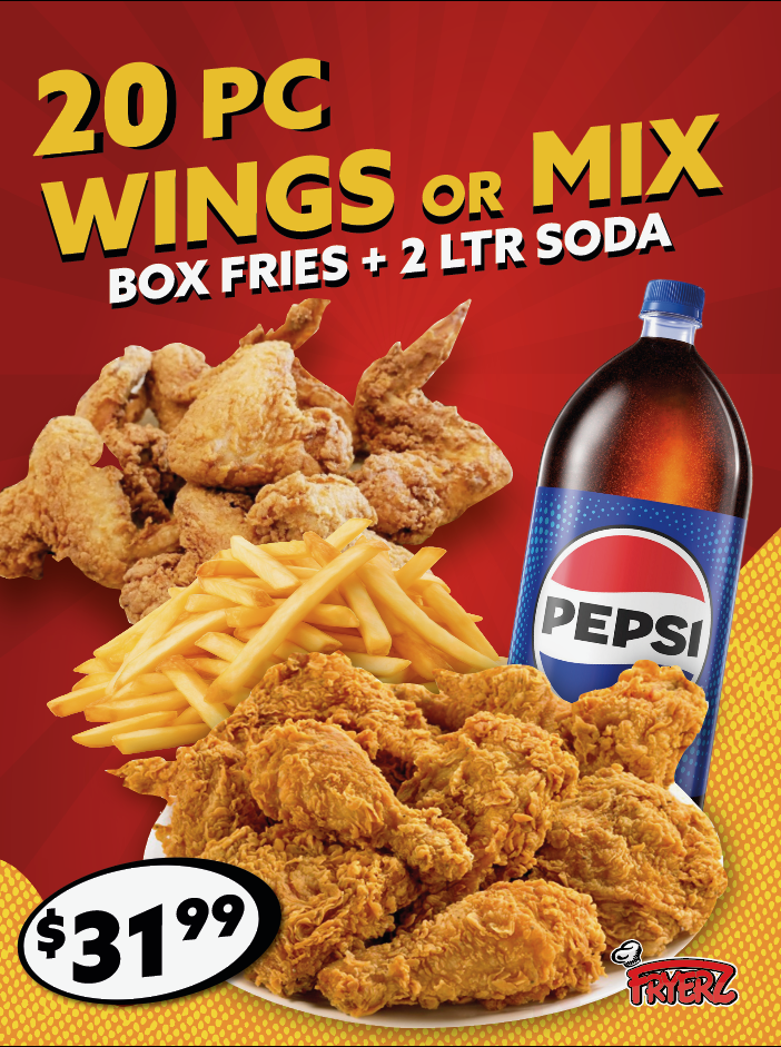 fryerz menu with prices