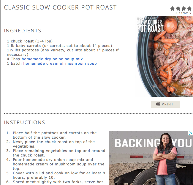 look for recipes by ingredients