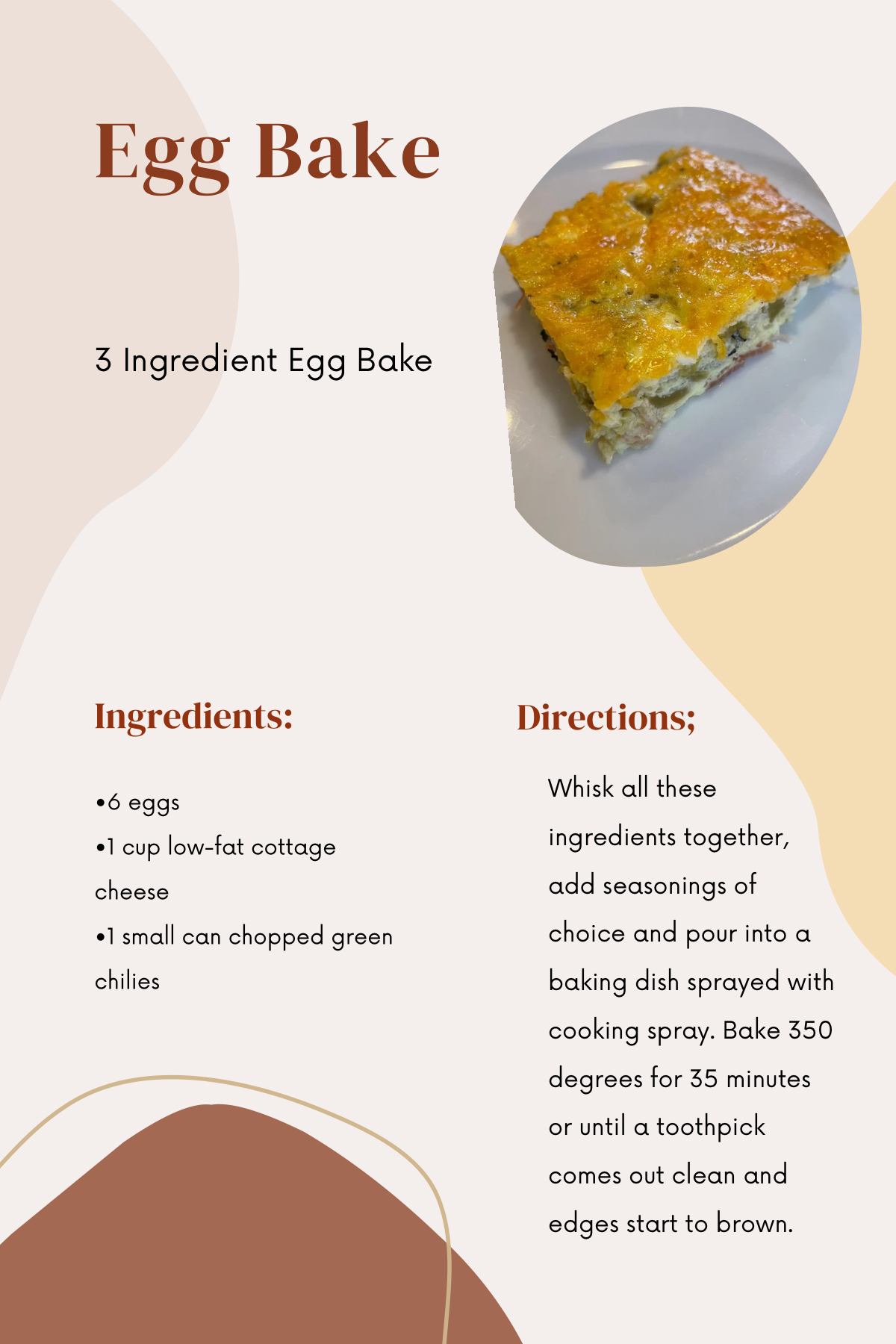 recipe and ingredients